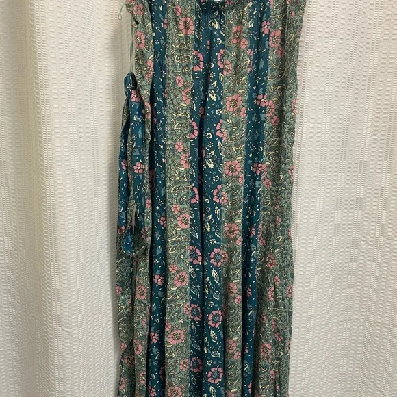 New Free People Bali Sultry Boho Flare Pants Sage  size S - Picture 7 of 8